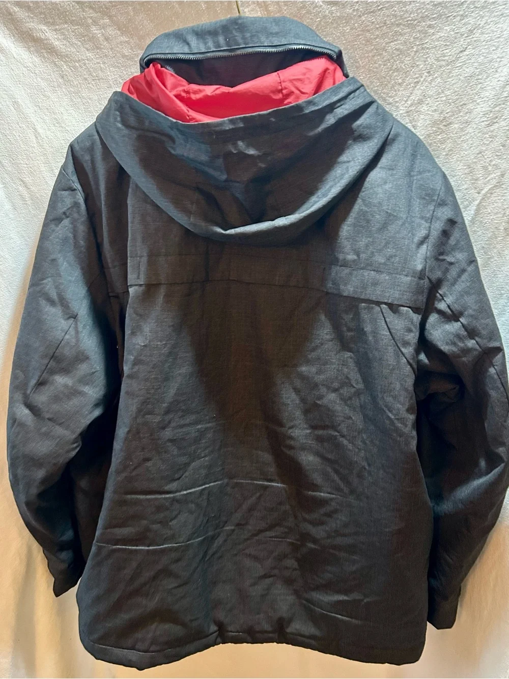 Jordan Hooded Jacket Black Heather Gray Red Lining Men’s 3XL Rare Discontinued